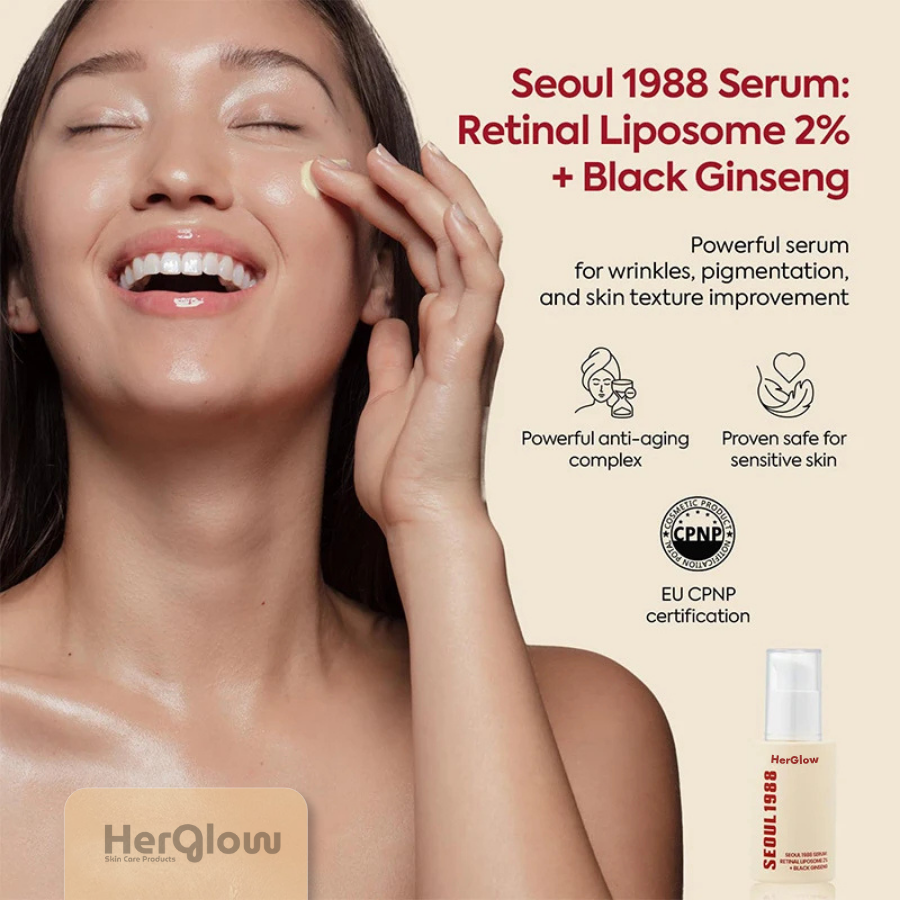 HerGlow™ Serum: 2% Retinal Liposome + Black Ginseng